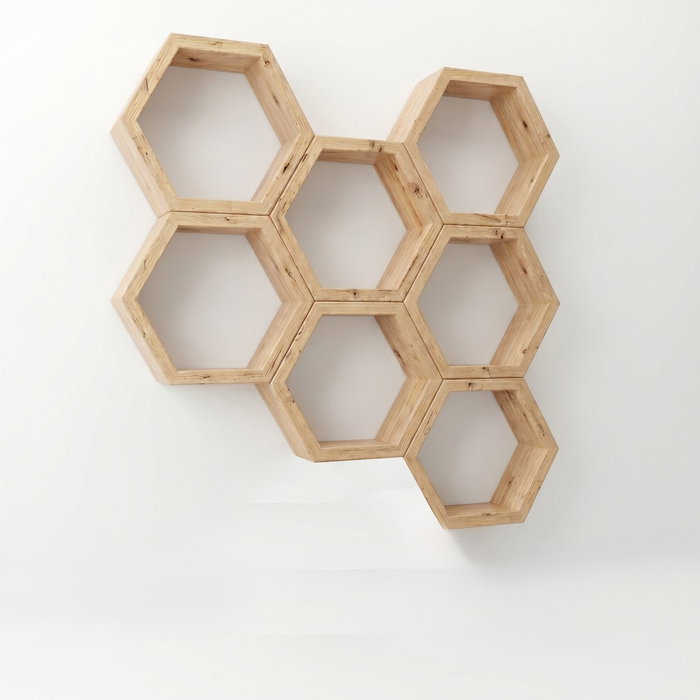 Hanah Home Raf361 Estantería Decorativa de Madera